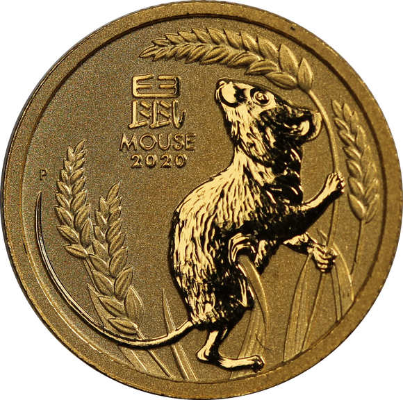 2020 1/10oz Gold Year of the Mouse Coin