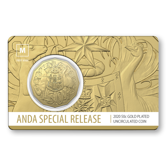 2020 50c Melbourne ANDA Gold Plated