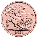 GB 2021 Gold Half Sovereign BU