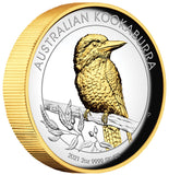 2021 2oz Gilded High Relief Kookaburra Coin