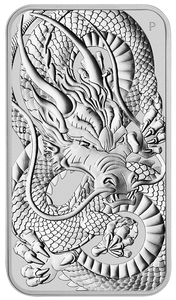 2021 Rectangular Dragon 1oz Silver