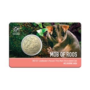 2021 $1 Melbourne ANDA Lead Beater's Possum Privy Mark