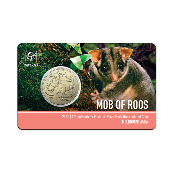 2021 $1 Melbourne ANDA Lead Beater's Possum Privy Mark