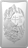 2021 Lunar Year of the Ox 1/2oz Silver Rectangular Coin