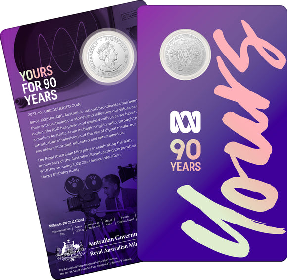 2022 90th Anniversary of ABC 20c Coin