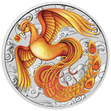 2022 Myths and Legends 1oz Phoenix Silver Coloured Coin in Card