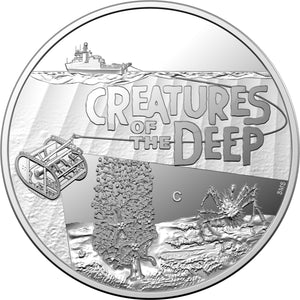 2023 Creatures of the Deep $1 Fine Silver ‘C’ Mintmark Proof Coin