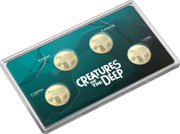2023 $1 Creatures of the Deep Mintmark and Privy Mark Uncirculated 4 Coin Set