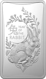 2023 Lunar Year of the Rabbit $1 1/2oz Silver Rectangular Coin