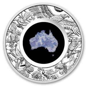 2022 Great Southern Land 1oz Silver Proof Blue Lepidolite Coin