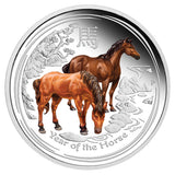 2014 1/2oz Silver Year of the Horse Coloured Proof Coin