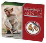 2016 1/2oz Silver Year of the Monkey Coloured Proof Coin