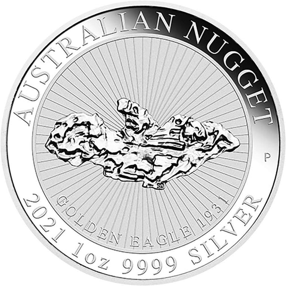 2021 Australian Nugget - Golden Eagle 1oz Silver Coin