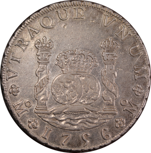 1756 Mexico 8 Reales Ferdinando VI gVF