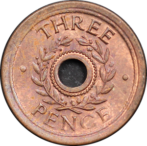 Australia 1943 Hay Internment Camp Threepence ChUNC