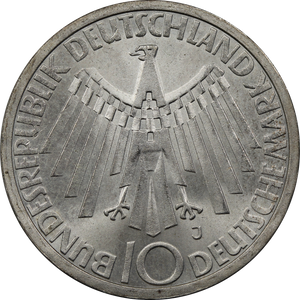 Germany 1972J 10 Mark Munich Olympics UNC