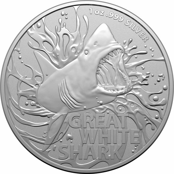 2021 Great White Shark 1oz Silver Coin