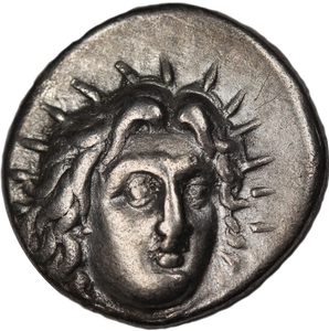 Caria, Rhodes Silver Didrachm c. 250 BC gVF