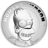 2021 Homer Simpson High Relief 2oz Silver Proof Coin