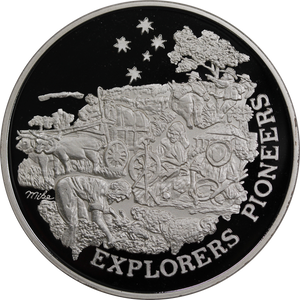 1988 Bicentennial Explorers Pioneers Silver Medallion