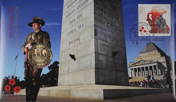 2018 Centenary of Service War Memorials $1 PNC (RAM)