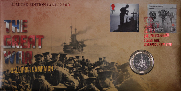 2015 Great War Gallipoli Campaign 2 Pound PNC