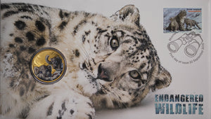 2016 Endangered Wildlife Snow Leopard $1 PNC