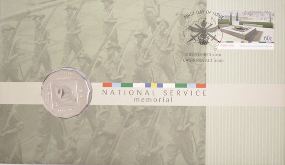 2010 National Service Memorial 50c PNC