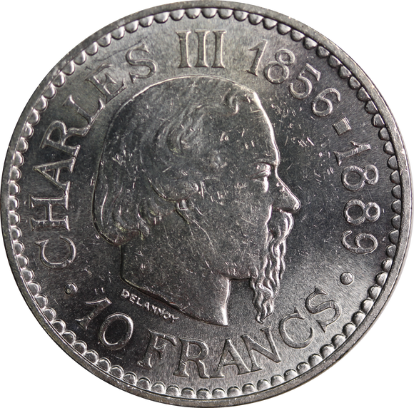 Monaco 1966 10 Francs VF Cleaned