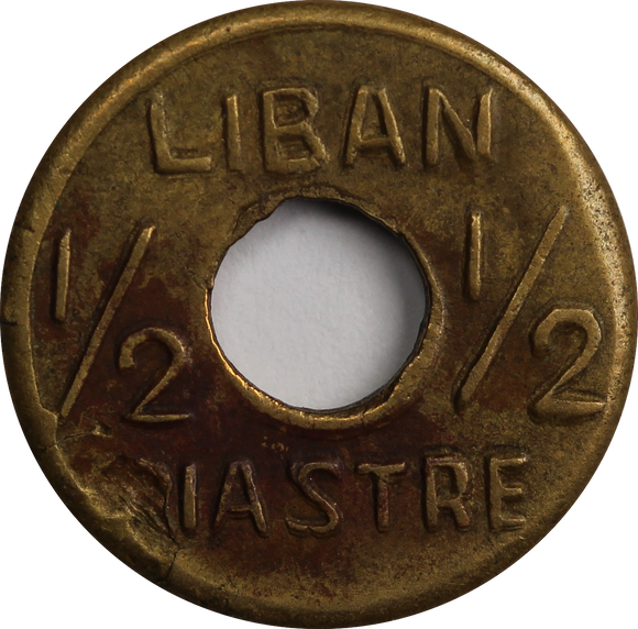 Lebanon 1939-45 WWII 1/2 Piastre VF