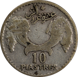 Lebanon 1929 10 Piastres Fine