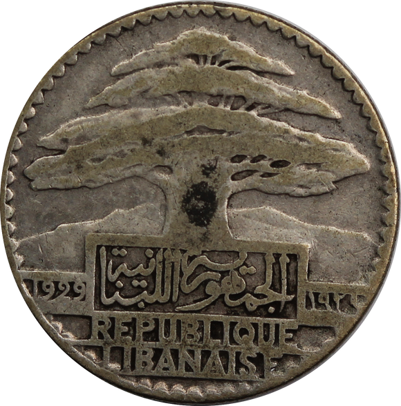 Lebanon 1929 10 Piastres Fine