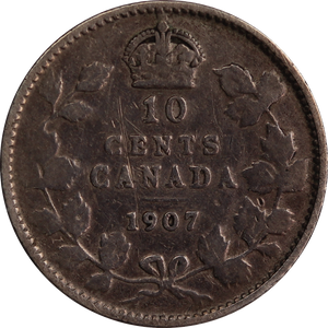 Canada 1907 10 Cent VG