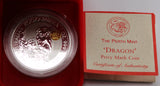 1997 Kookaburra 1oz Silver Dragon Privy Mark Coin