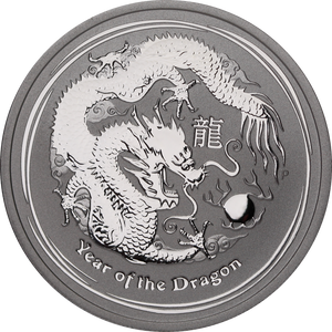 2012 1/2oz Silver Year of the Dragon 50c Coin