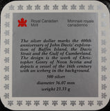 Canada 1987 Detroit de Davis Strait Silver Dollar Coin