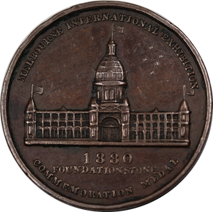1880 Melbourne International Exhibition Copper Medal aVF