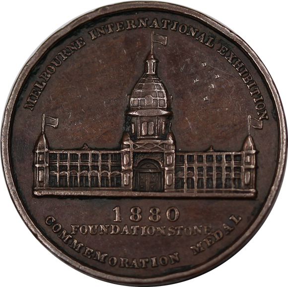 1880 Melbourne International Exhibition Copper Medal aVF
