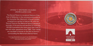 2018 $2 Eternal Flame C Mintmark in Card