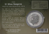 2005 Australian Kangaroo 1oz Silver Coin in Card