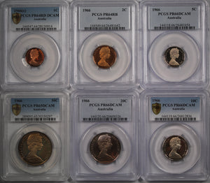 1966 Proof Set PCGS 64-66 with Near Perfect Box