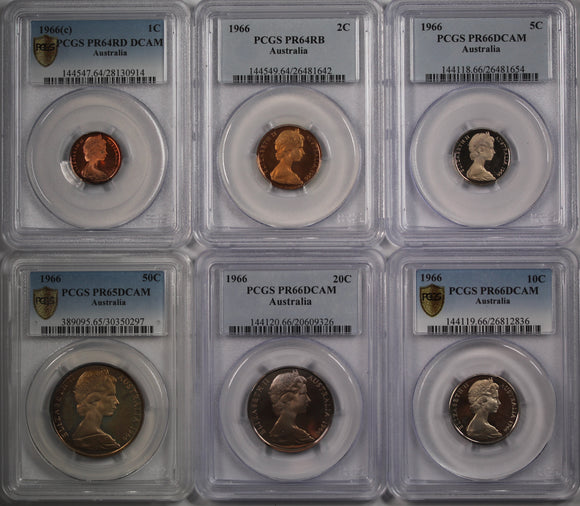 1966 Proof Set PCGS 64-66 with Near Perfect Box