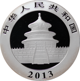 China 2013 Panda 1oz Silver Coin