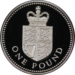 GB 1988 One Pound Piedfort Silver Coin