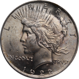 USA 1922 Silver Peace Dollar gVF