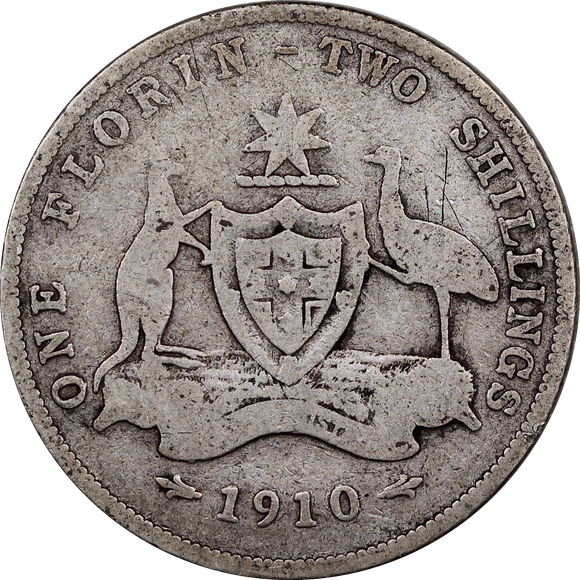 1910 Florin Circulated