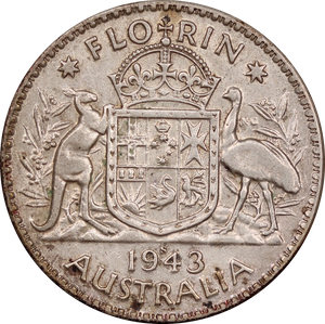 1943S Florin Circulated