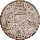 1943S Florin Circulated