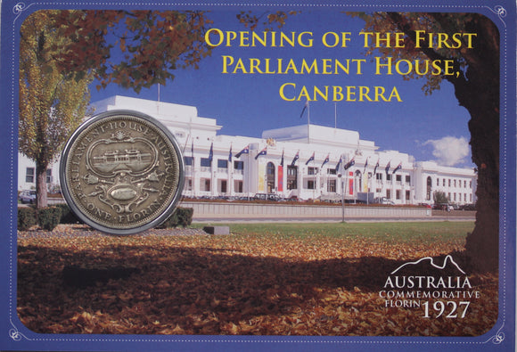 1927 Parliament House Florin in Card