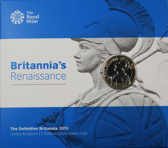 GB 2015 Britannia Renaissance 2 Pound BU